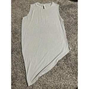 D7 Athleta Asymmetrical Hem Sleeveless Tank Top Athletic Casual Gray‎ medium